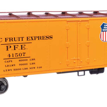 Walthers Mainline HO Scale Pacific Fruit Express #41507 UP & SP logos 40' Steel Reefer with Dreadnaught Ends