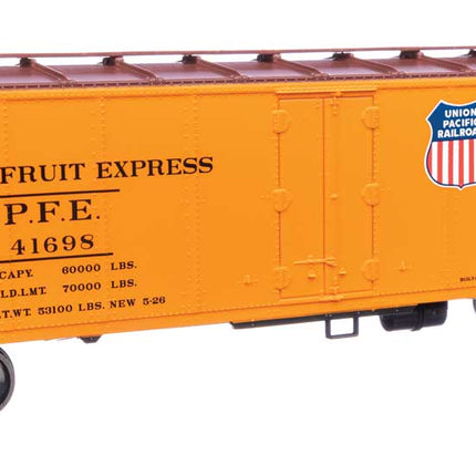 Walthers Mainline HO Scale Pacific Fruit Express #41698 UP & SP logos 40' Steel Reefer with Dreadnaught Ends