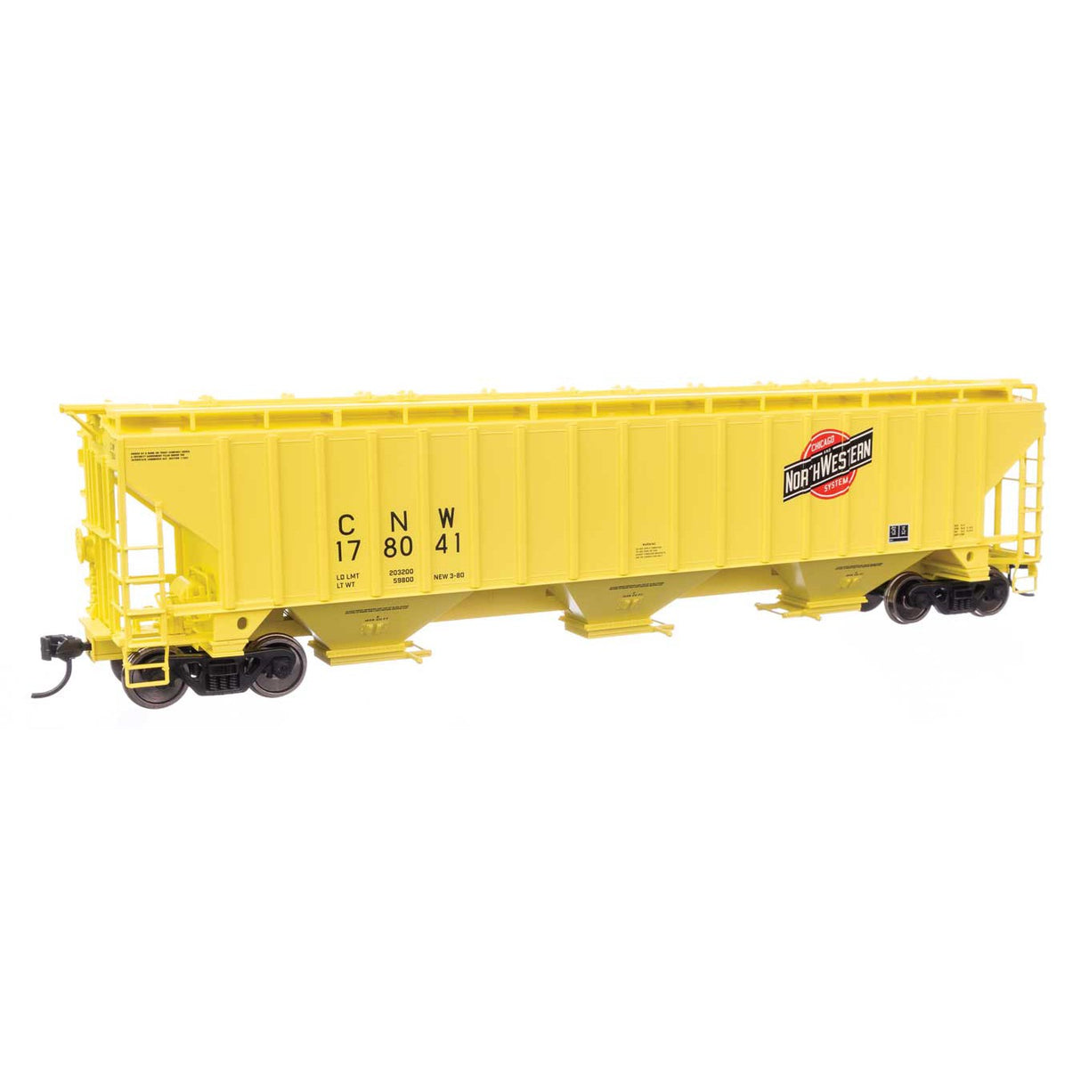 Walthers Mainline HO Scale Chicago & North Western 178041 Trinity 4750 Covered Hopper