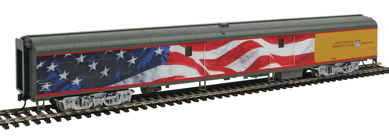 Walthers Proto HO Scale 85' ACF Baggage Car Union Pacific Heritage Fleet #5769 American Flag Scheme