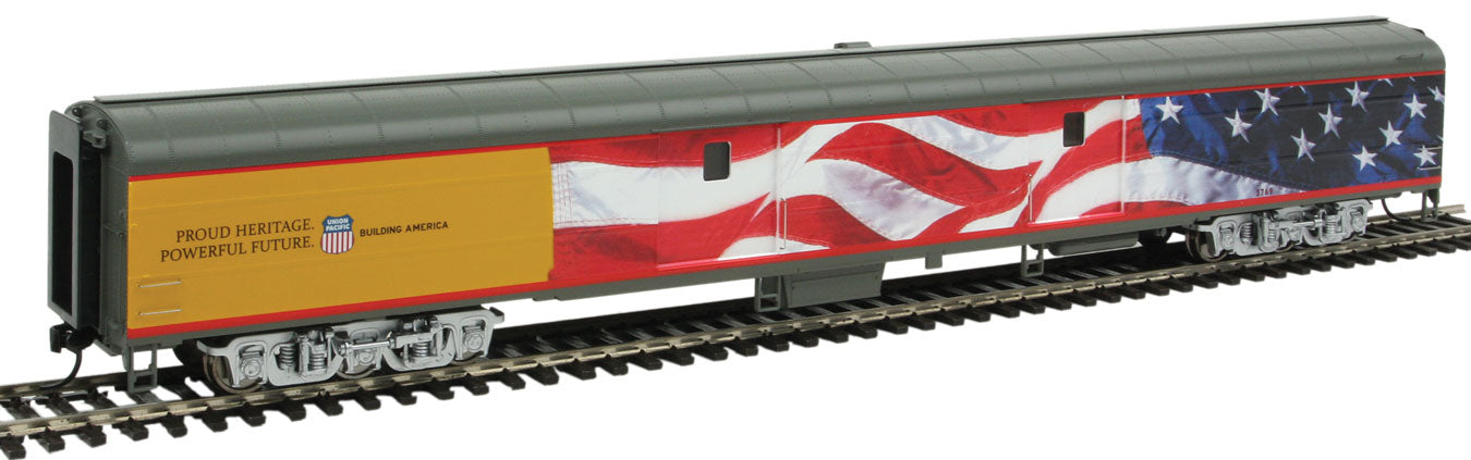 Walthers Proto HO Scale 85' ACF Baggage Car Union Pacific Heritage Fleet #5769 American Flag Scheme