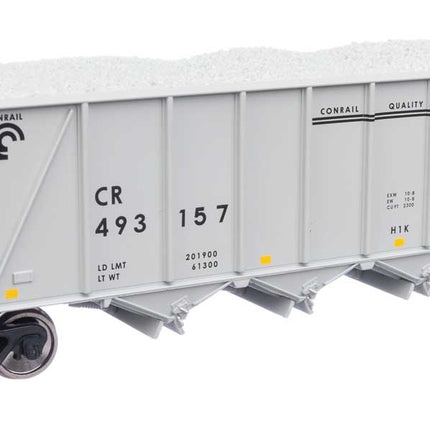 Walthers Proto HO Conrail #493157 40' Ortner 100-Ton Open Aggregate Hopper