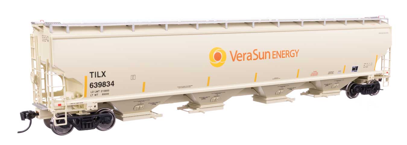 Walthers Proto HO Vera Sun TILX #639834 67' Trinity 6351 4-Bay Covered Hopper