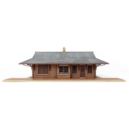 Walthers Cornerstone HO Scale Pennsylvania System Brick Combination Station Kit 123/4 x 6 x 4" 32.3 x 15.2 x 10.1cm