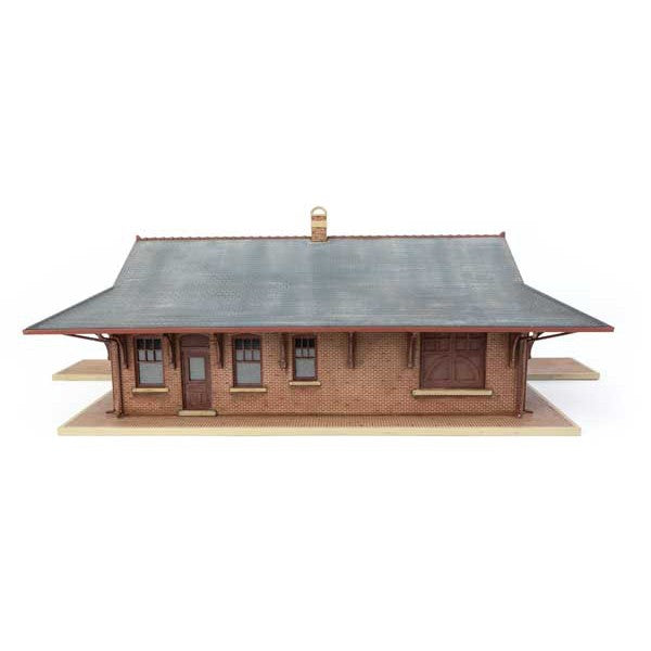 Walthers Cornerstone HO Scale Pennsylvania System Brick Combination Station Kit 123/4 x 6 x 4" 32.3 x 15.2 x 10.1cm