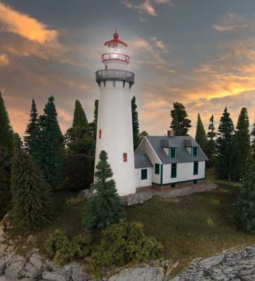 Walthers Cornerstone HO Scale Eagle Point Lighthouse Kit 