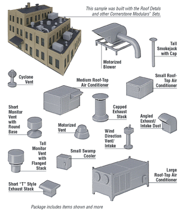 Walthers Cornerstone HO Scale Roof Details