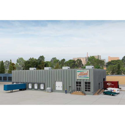 Walthers Cornerstone N Scale Concrete Grocery Warehouse Kit