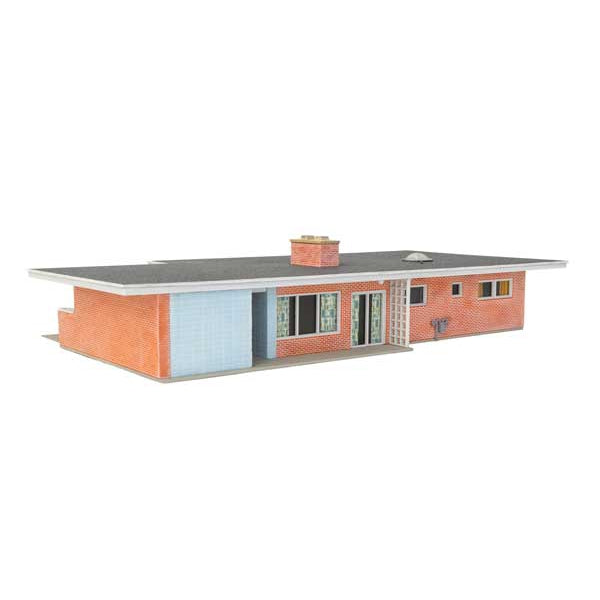 Walthers Cornerstone HO Scale Mid-Century Modern Home Back