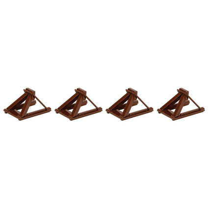 HO Track Bumper Rust Brown 4 Pack