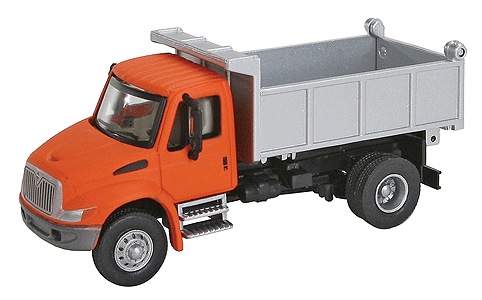 International(R) 4300 Single-Axle Dump Truck - Assembled - Orange Cab / Silver Box