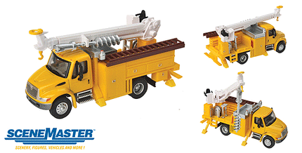 Walthers International(R) 4300 Utility Truck w/Drill - Yellow