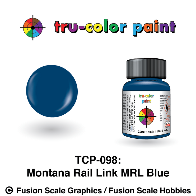 Tru Color Paint Montana Rail Link MRL Blue 1oz