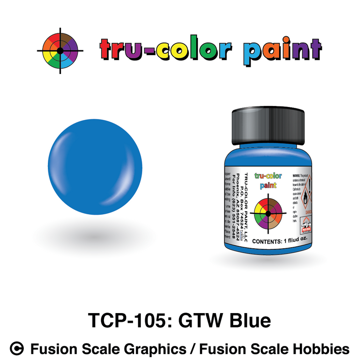 Tru Color Paint Grand Trunk Western GTW Blue 1oz