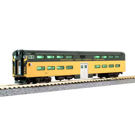 Kato N CNW '400' Bi-Level 6-Unit Psg.Set/E8A Diesel #5022-A w/(5)