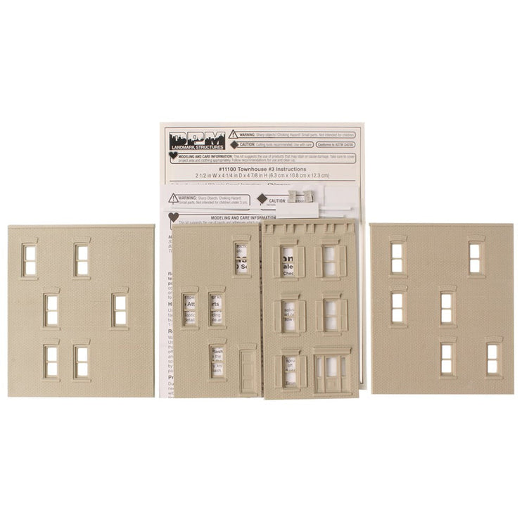 Woodland Scenics HO Scale Townhouse #3 DPM Kit