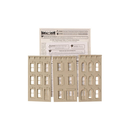 Woodland Scenics HO Scale Townhouse Flats//3 Fronts DPM Kit