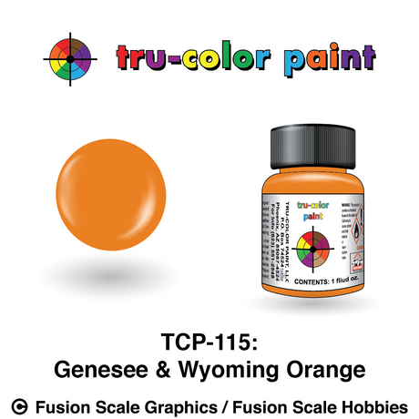 Tru Color Paint Genesse & Wyoming Orange 1oz
