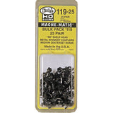 Kadee #119-25 HO Scale Bulk Pack - 25 pair #119 SE Shelf Whisker Metal Coupler - Medium (9/32") Centerset Shank