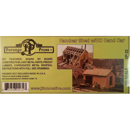 Durango Press 32 HO Scale Hand Car Shed