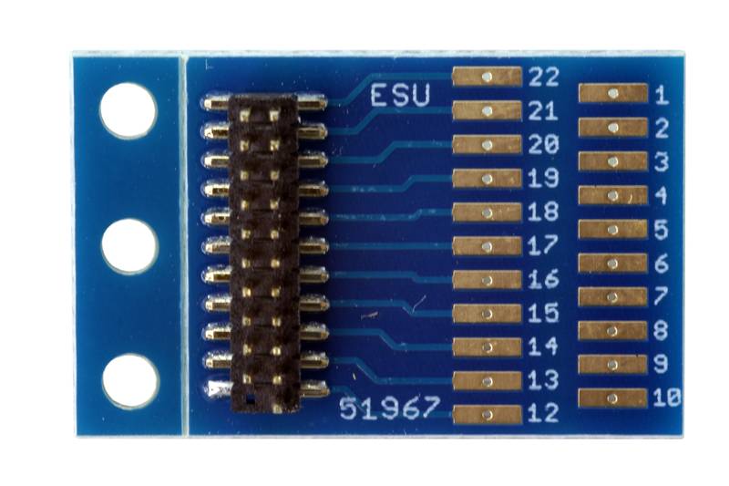 ESU 51967 21MTC Adapter Board Interface Board for Locos without DCC Interface