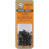 Kadee #158-25 HO Scale Bulk Pack - 25 pair #158 Scale Whisker Metal Couplers - Medium (9/32") Centerset Shank