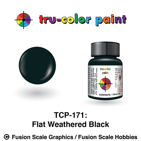 Tru Color Paint Flat Weathered Black 1oz