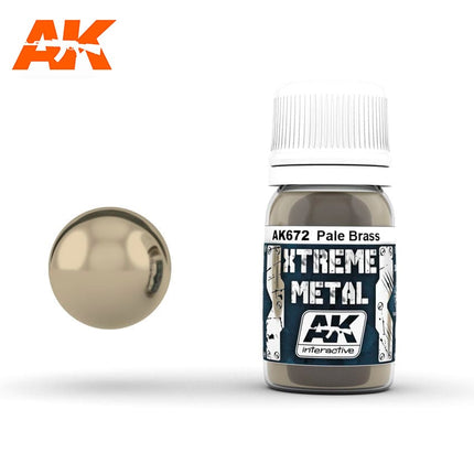 AK Interactive Xtreme Metal Pale Brass Metallic Paint 30ml Bottle