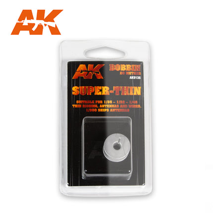 AK Interactive Elastic Rigging Bobbin Super-Thin for 1:35 / 1:32 / 1:8 / 1:30 - 20m / 66ft