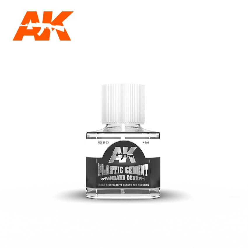 AK Interactive Plastic Cement Standard Density 40ml Jar with Brush Applicator