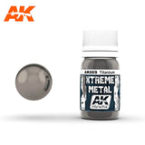 AK Interactive Xtreme Metal Titanium Metallic Paint 30ml Bottle