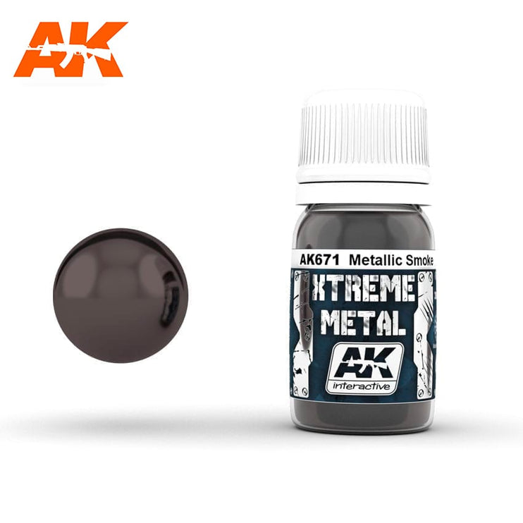 AK Interactive Xtreme Metal Smoke Metallic Paint 30ml Bottle