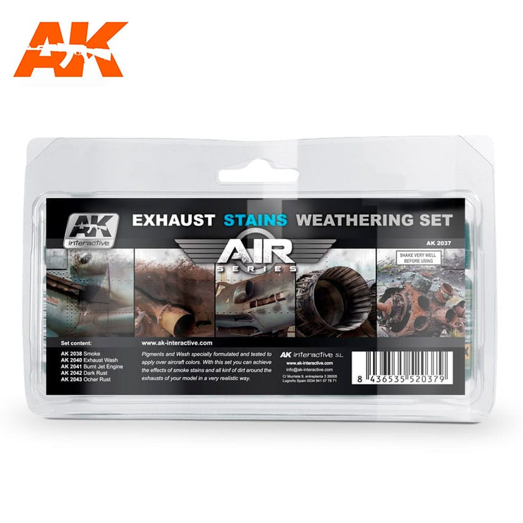 AK Interactive Exhausts & Stains Weathering Set