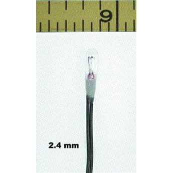 Miniatronics Micro Mini Lamp, Clear, 2.4mm, 1.5v, 40mA, [20 pcs] MNT1831602