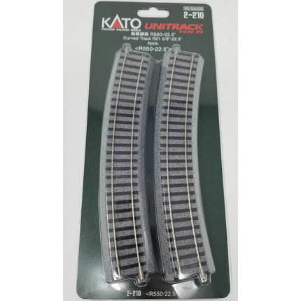 Kato HO Scale Unitrack R550-22.5 Curve Track 4 Pack