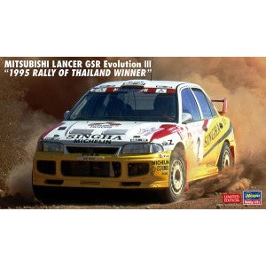Hasegawa 1/24 Mitsubishi Lancer GSR Evolution III "1995 Rally of Thailand Winnder"