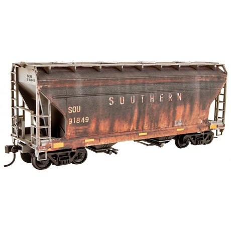 Micro Trains HO Scale Southern 91849 Weathered 2 Bay Covered Hopper Kit