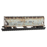 Micro Trains N Scale Cotton Belt Weathered 3 Bay Covered Hoppers 3-Pack JEWEL CASE