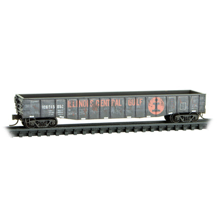 Micro Trains Line N Illinois Central Gulf 50' Steel Side Gondola weathered 2-Pack JEWEL Case RD# ICG 245056, 245669