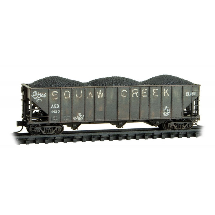 Micro Trains N Scale AEX Squaw Creek Weathered Hoppers FOAM 2 Pack RD# AEX 4420, 4421