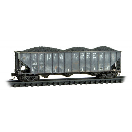 Micro Trains N Scale AEX Squaw Creek Weathered Hoppers FOAM 2 Pack RD# AEX 4420, 4421