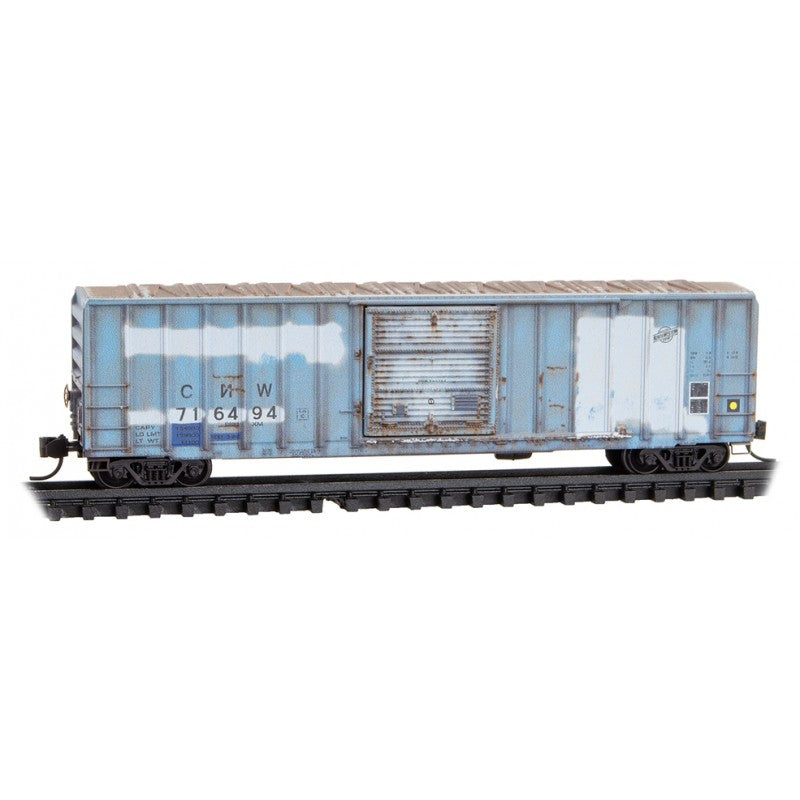 Micro Trains N Scale CNW 50' Rib Side Boxcar Weathered 716494
