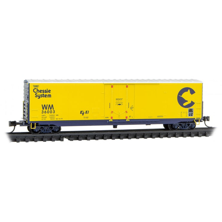 Micro Trains Line N 50' Standard Box Car, 8' Plug Door, w/o Rfwk, Short Ladders Western Maryland - Rd# 36003 - Rel. 6/23