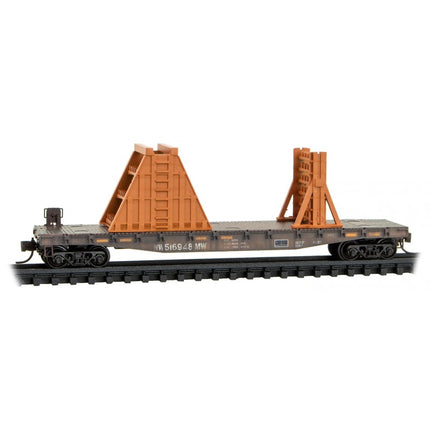 Micro Trains N Scale Norfolk Southern Ribbon Rail Flat Cars 2 Pack Foam Case Rd# 516947, 516948