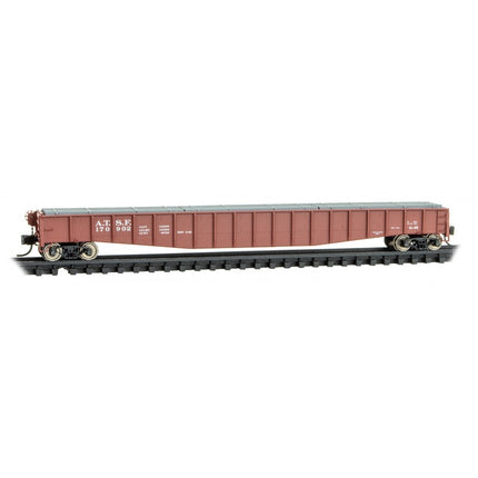 Micro Trains N Scale Santa Fe ATSF 65' Mill Gondola 170902 w/ Pipe Load