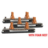 Micro Trains N Scale Norfolk Southern Ribbon Rail Set #2 3 Pack Foam
