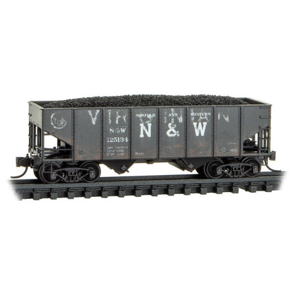 Micro Trains Line N 33' Twin Bay Hopper Rib Side NW/exVIRGINIAN RD# N&W #125134