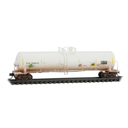 Micro Trains N Scale 56' General Service Tank Car 3-pack weathered w/ Jewel Cases Trinity Industries TILX 280721, 280673, 280650