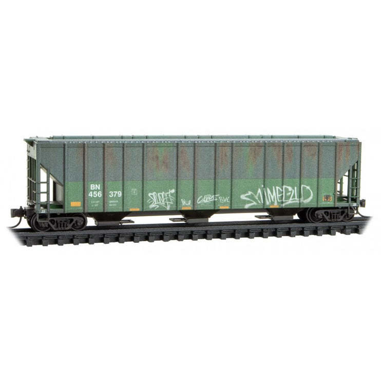 Micro Trains N Scale BNSF/Ex-BN weathered 3 pack (3-bay Hopper) Foam Insert Burlington Northern (BN) 456334, 456379, 456383