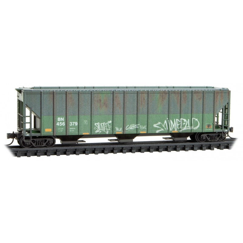 Micro Trains N Scale BNSF/Ex-BN weathered 3 pack (3-bay Hopper) Jewel Cases Burlington Northern (BN) 456334, 456379, 456383